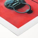 Art deco poster of Shanghai skyline in muted gray and blue tones on rolled canvas, suitable for dining room wall art.