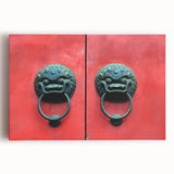 Black and white photograph of Shanghai skyline on large stretched canvas, suitable for kitchen art.