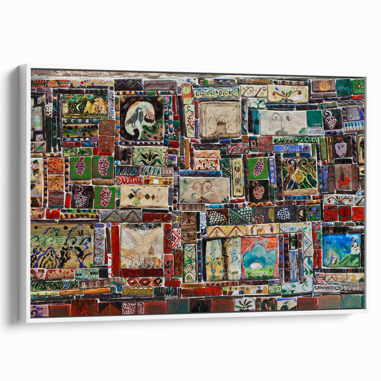 Vintage poster art of a scenic Georgia landscape on a framed canvas, featuring vibrant color palette.