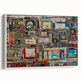 Vintage poster art of a scenic Georgia landscape on a framed canvas, featuring vibrant color palette.