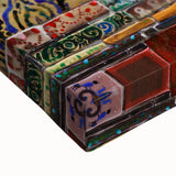 Large art of a black and white landscape painting on stretched canvas, depicting Georgian scenery.