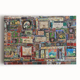 Black and white photograph of an Asian landscape on stretched canvas, suitable as large kitchen wall art.