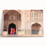 Black and white stretched canvas of Indian scenery, ideal for kitchen wall art or bedroom ambiance.