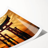 Extra large rolled print featuring line art flowers in a minimalist style, ideal for large living room wall art.