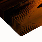 Large art of a black and white Japanese landscape on stretched canvas, suitable for bedroom wall decor.