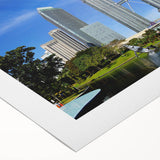 Art deco poster featuring a Malaysian landscape in muted earth tones on rolled canvas, suitable for dining room walls.