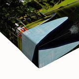 Black and white landscape art painting of a Malaysian scenery on stretched canvas, ideal for bedroom wall decor.