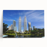 Black and white photograph of a Malaysian landscape on stretched canvas, ideal for kitchen wall art.