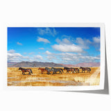 Extra large rolled print of a serene Mongolian landscape with lush greenery and distant mountains.