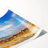 Extra large wall art featuring line art flowers in muted earth tones on a rolled print, suitable for large living room decor.