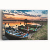 Black and white photo of Asian scenery on stretched canvas, ideal for kitchen wall art.