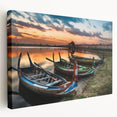 Large canvas print of a serene Myanmar landscape in soft earth tones, ideal for kitchen wall art.