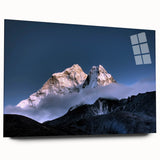 Acrylic print of Mount Everest in muted earth tones, ideal for bedroom or dining room decor.