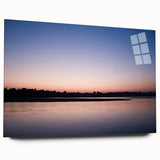 Acrylic print of a large abstract depiction of a Nepalese landscape, using muted earth tones.