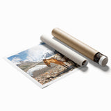 Extra large rolled print of a serene Pakistani landscape in soft pastel shades, suitable as classy bathroom wall art.