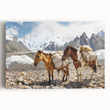 Large black and white stretched canvas of a scenic Pakistani landscape, ideal for kitchen wall art.