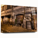 Acrylic print of a Philippine landscape in muted greens and blues, ideal for dining room decor.