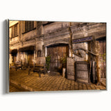 Framed canvas depicting a colorful Philippine landscape in a vintage poster style, ideal for living room decor.