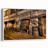 Vintage poster art of a Philippine landscape on extra large framed canvas.