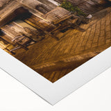 Art deco poster featuring a serene Philippine landscape in muted green and blue tones on rolled canvas.