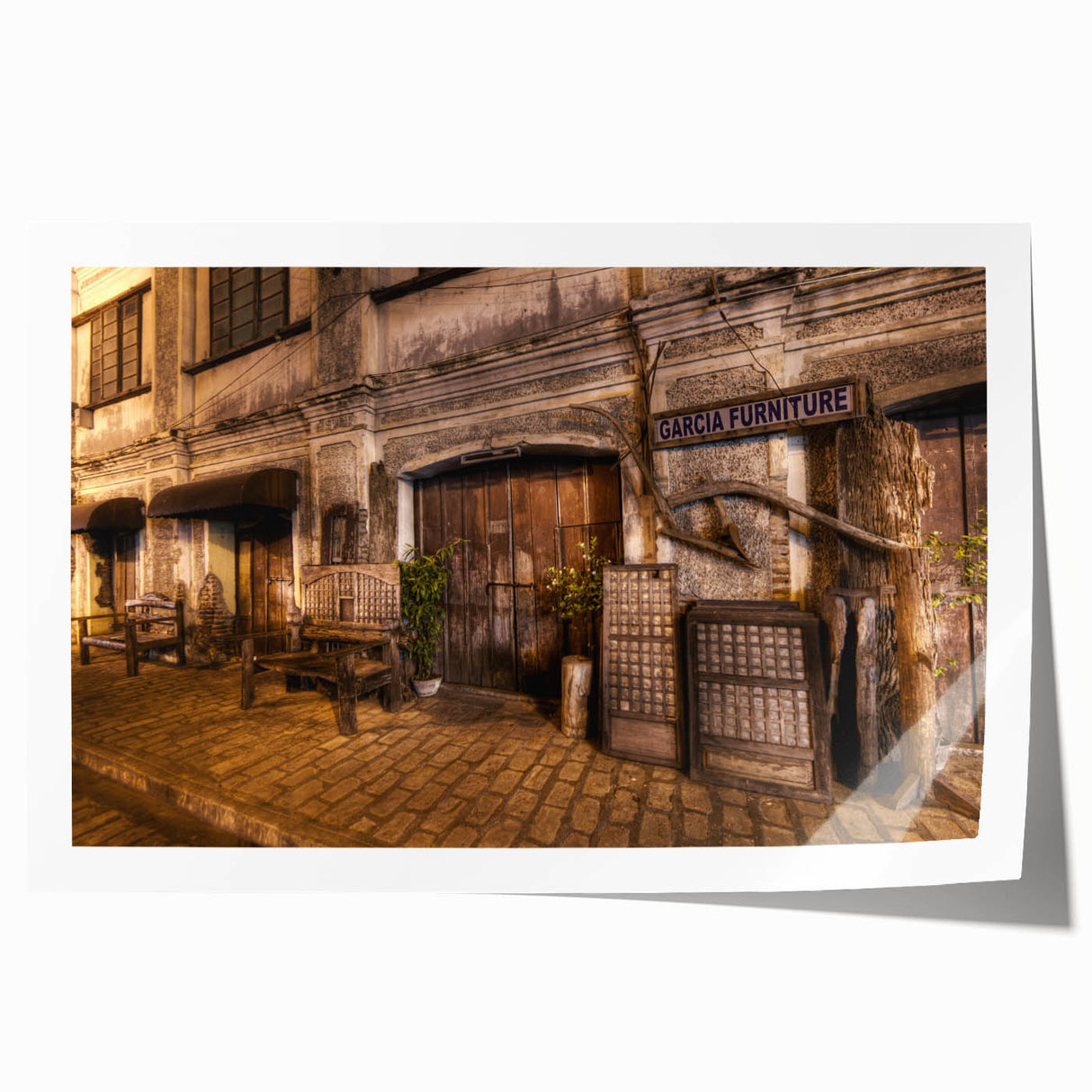 Extra large wall art featuring a serene Philippines landscape with lush greenery and a distant mountain.