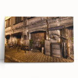 Black and white panoramic image of a Philippine landscape on stretched canvas.