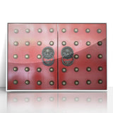 Acrylic print of a Singapore skyline in art deco style with muted blue and white tones, ideal for modern art wall decor.