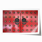 Extra large wall art of Singapore skyline in muted gray tones on rolled canvas, ideal for dining room decor.