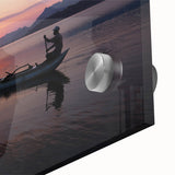 Acrylic print of a large abstract depiction of a Sri Lankan landscape in mid-century modernist style.