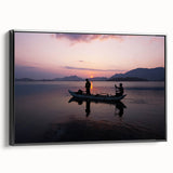 Black and white framed canvas of a Sri Lankan landscape, ideal for bedroom wall art with a vintage poster style.