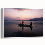 Vintage poster art of a Sri Lankan landscape on extra large framed canvas.