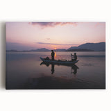 Large black and white stretched canvas of a Sri Lankan landscape, ideal for kitchen wall art.