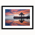 Extra large abstract art print of a colorful, textured Taiwanese landscape on a black framed canvas.