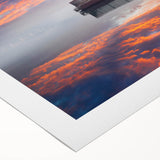 Art deco poster of a Taiwanese landscape in muted earth tones on rolled canvas, suitable for dining room decor.