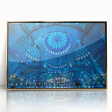 Framed acrylic print of a scenic Turkish landscape in muted earth tones, ideal for modern art wall decor.