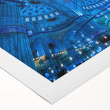 Art deco poster of a Turkish landscape in muted earth tones on rolled canvas, ideal for dining room wall art.