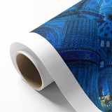 Art deco poster of a Turkish landscape in pastel shades on rolled canvas, ideal for nursery wall art.