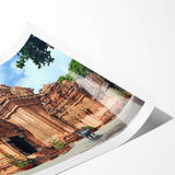 Extra large rolled print featuring line art flowers in muted tones, ideal for large living room wall art.