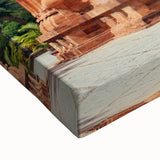 Black and white landscape art painting of Vietnamese scenery on large stretched canvas, ideal for bedroom wall decor.