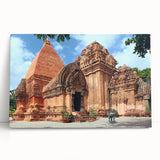 Black and white photo of Vietnamese landscape on stretched canvas, ideal for kitchen wall art or bedroom ambiance.