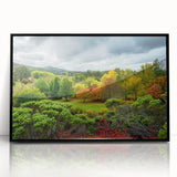 Large abstract wall art depicting the Adelaide skyline, in muted gray and blue tones on a framed acrylic.