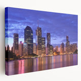Scenic Brisbane landscape on stretched canvas, featuring soft pastel colors, ideal for kitchen wall art.