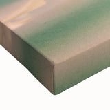 Black and white landscape art painting of the Great Barrier Reef on stretched canvas, ideal for bedroom decor.