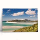 Black and white stretched canvas of the Great Barrier Reef, ideal for kitchen wall art or bedroom ambiance.