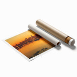 Extra large rolled print of Melbourne scenery with vibrant floral elements, ideal for classy bathroom wall art.
