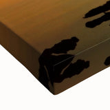 Black and white landscape art painting of Melbourne on stretched canvas, ideal for bedroom wall decor.