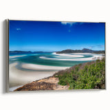 Vintage poster art of Queensland, Australia on extra-large framed canvas.