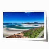 Extra large rolled print of Queensland scenery with vibrant green and blue tones, ideal for dining room wall art.