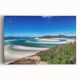 Black and white photograph of Queensland scenery on large stretched canvas, suitable as kitchen wall art.