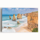 Black and white stretched canvas featuring an expansive Australian landscape, ideal for kitchen wall art.